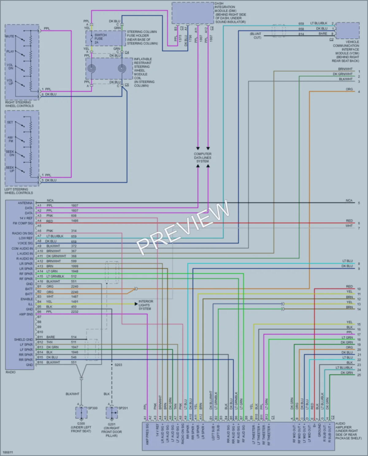 2004 Pontiac Bonneville Radio wiring diagram preview