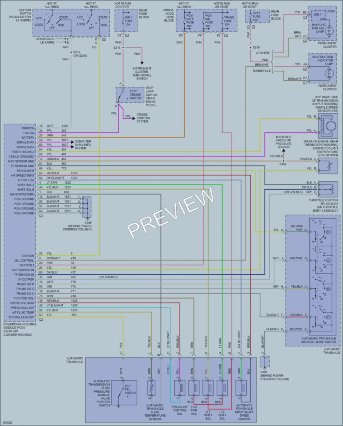 2004 Pontiac Bonneville Transmission wiring diagram preview