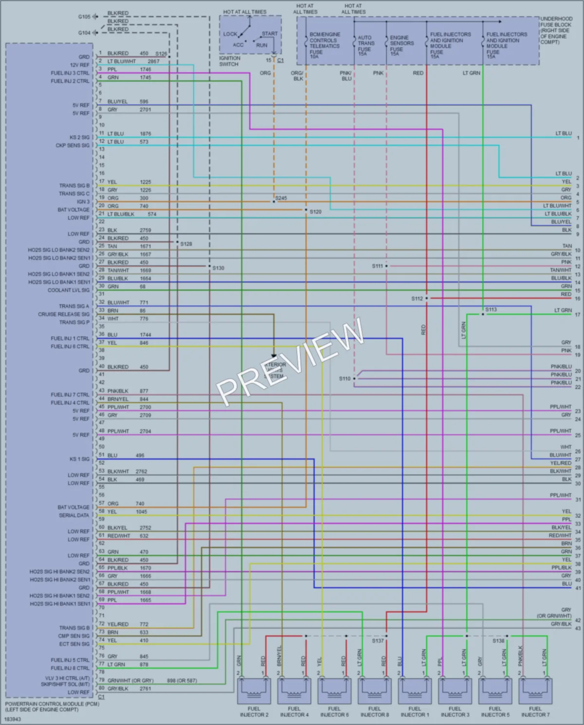 2004 Pontiac GTO Engine Performance wiring diagram preview