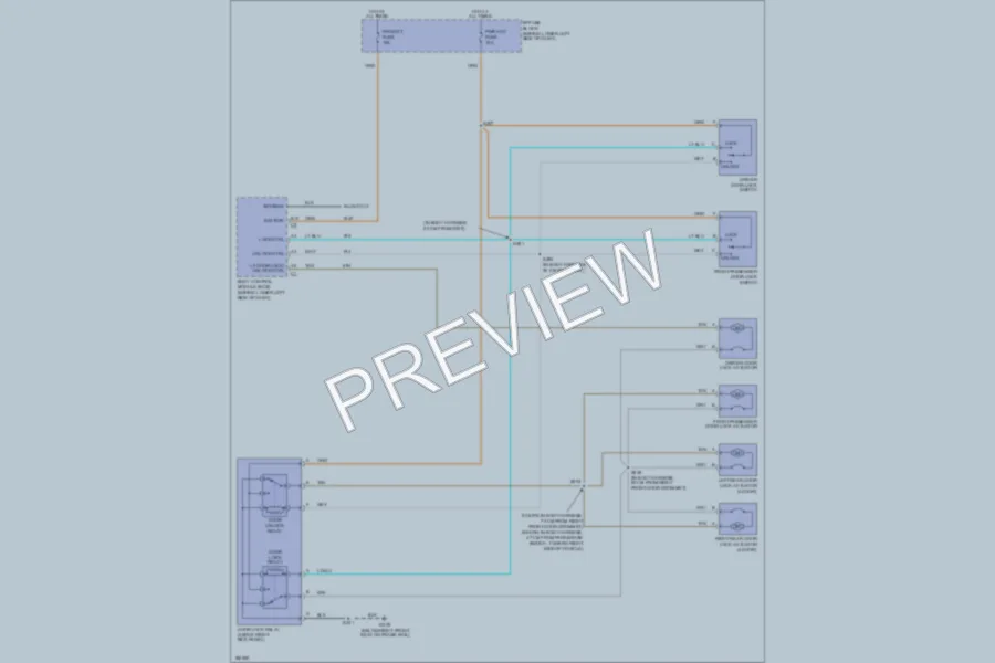 2004 Pontiac Sunfire Power Door Locks wiring diagram preview