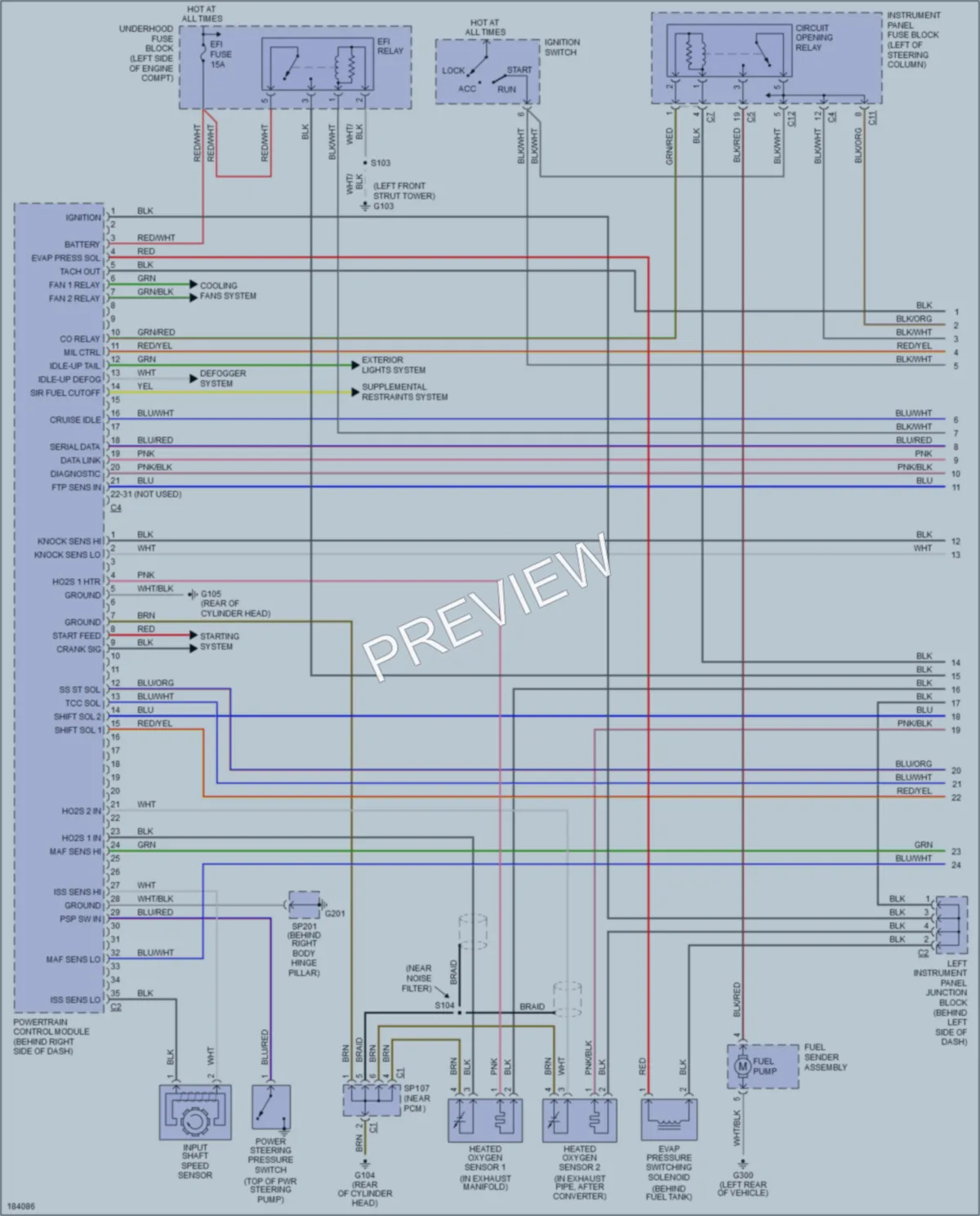 2004 Pontiac Vibe Engine Performance wiring diagram preview
