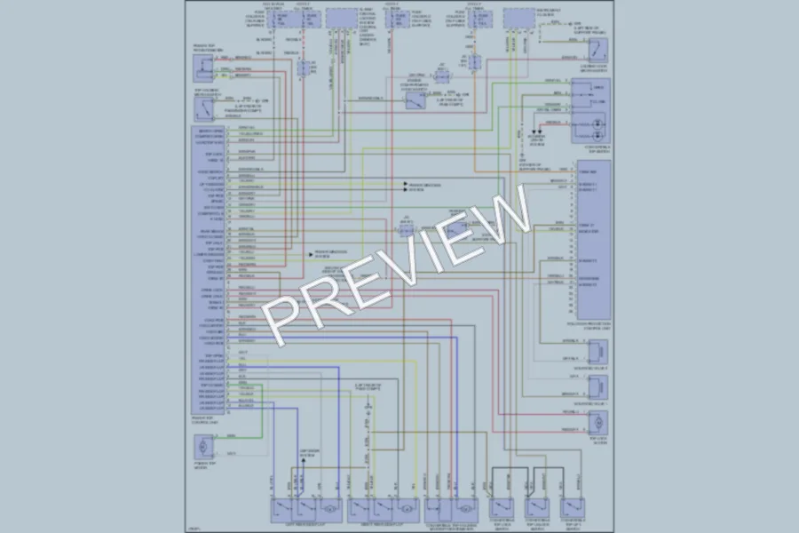 2004 Porsche 911 Power Top Sunroof wiring diagram preview