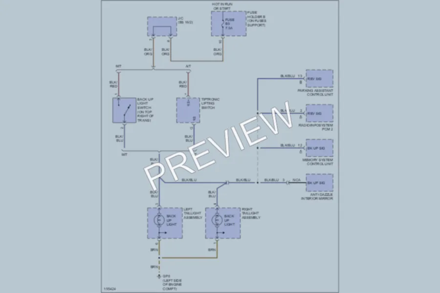 2004 Porsche Boxster Exterior Lights wiring diagram preview