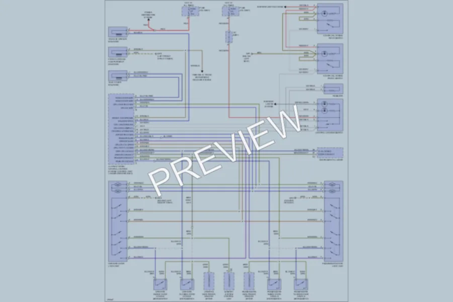 2004 Porsche Boxster Power Door Locks wiring diagram preview