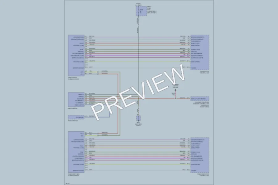 2004 Porsche Cayenne Power Mirrors wiring diagram preview