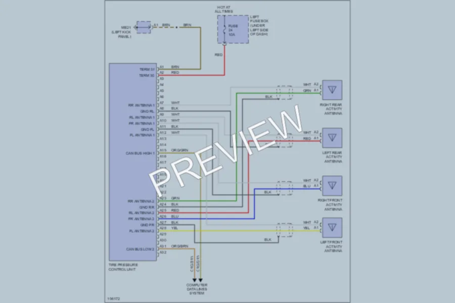 2004 Porsche Cayenne Warning Systems wiring diagram preview