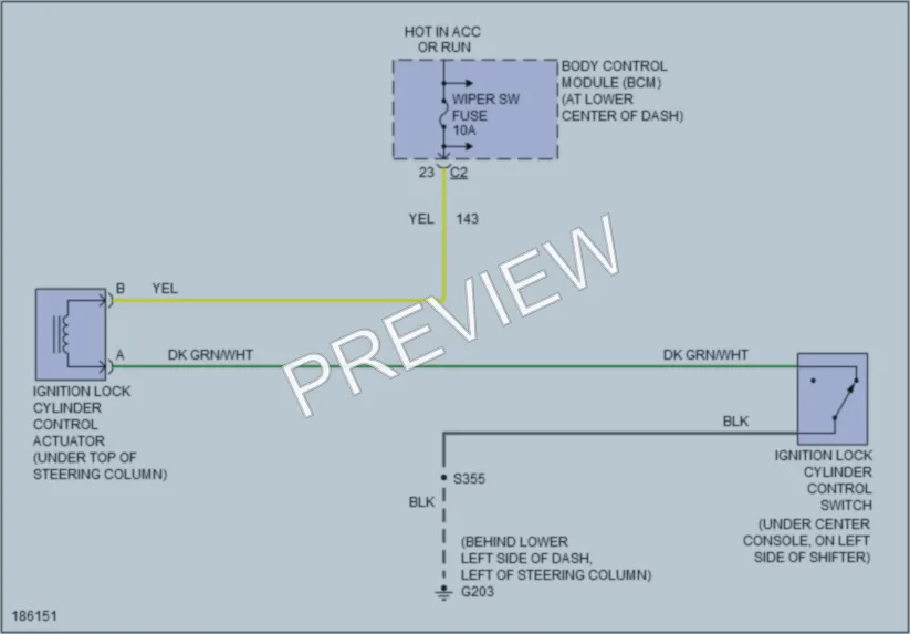 2004 Saturn ION1 Shift Interlock wiring diagram preview