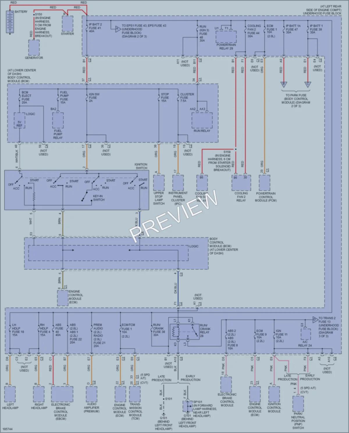 2004 Saturn ION3 Power Distribution wiring diagram preview
