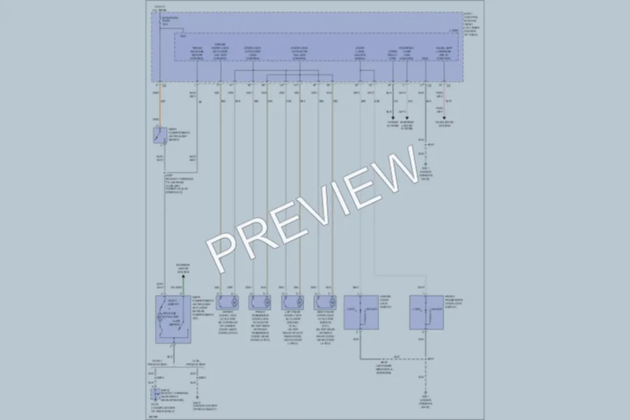 2004 Saturn ION3 Power Door Locks wiring diagram preview