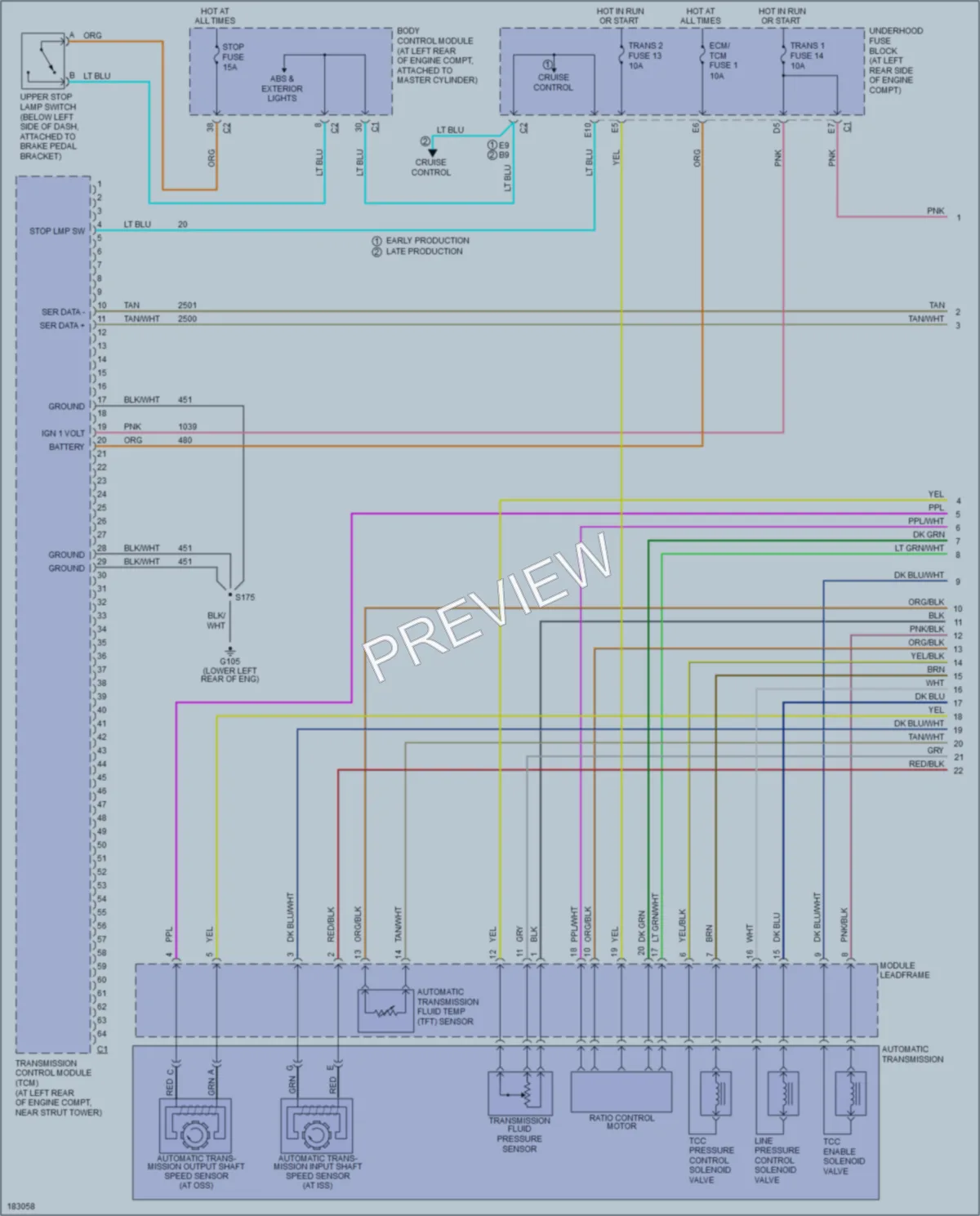 2004 Saturn ION3 Transmission wiring diagram preview