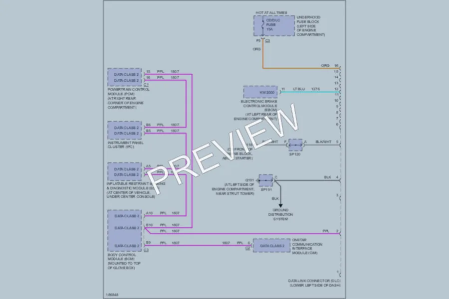 2004 Saturn L3003 Computer Data Lines wiring diagram preview