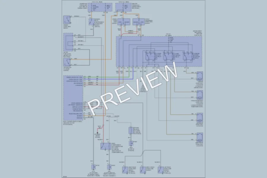 2004 Saturn L3003 Power Door Locks wiring diagram preview