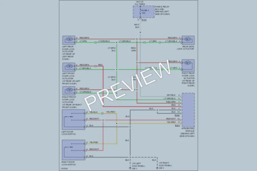 2004 Subaru Forester Power Door Locks wiring diagram preview