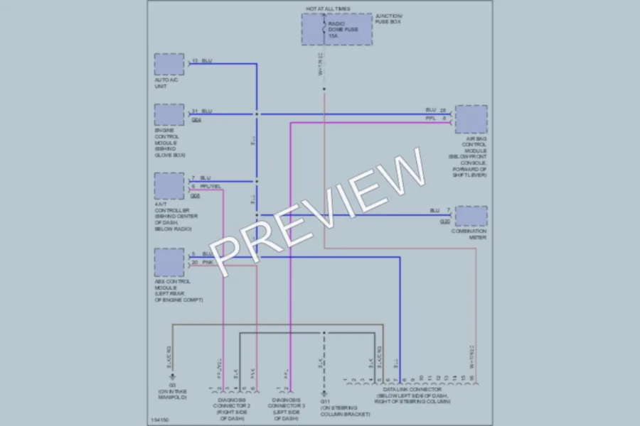 2004 Suzuki Aerio Computer Data Lines wiring diagram preview