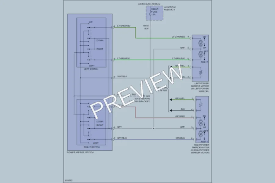 2004 Suzuki Aerio Power Mirrors wiring diagram preview