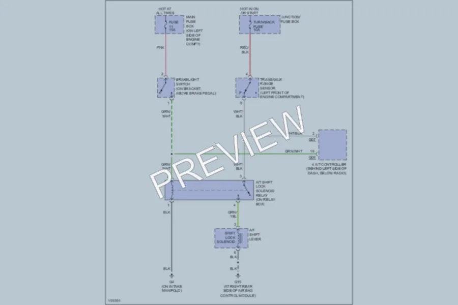 2004 Suzuki Aerio Shift Interlock wiring diagram preview
