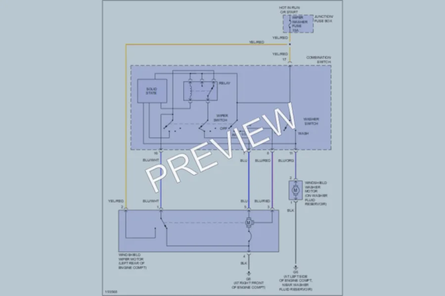 2004 Suzuki Aerio Wiper Washer wiring diagram preview