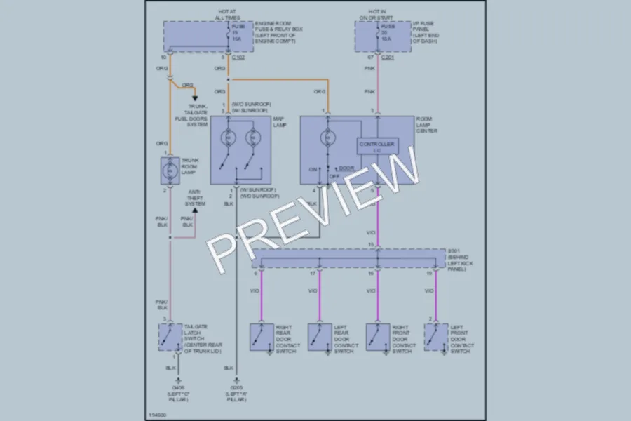 2004 Suzuki Forenza Interior Lights wiring diagram preview