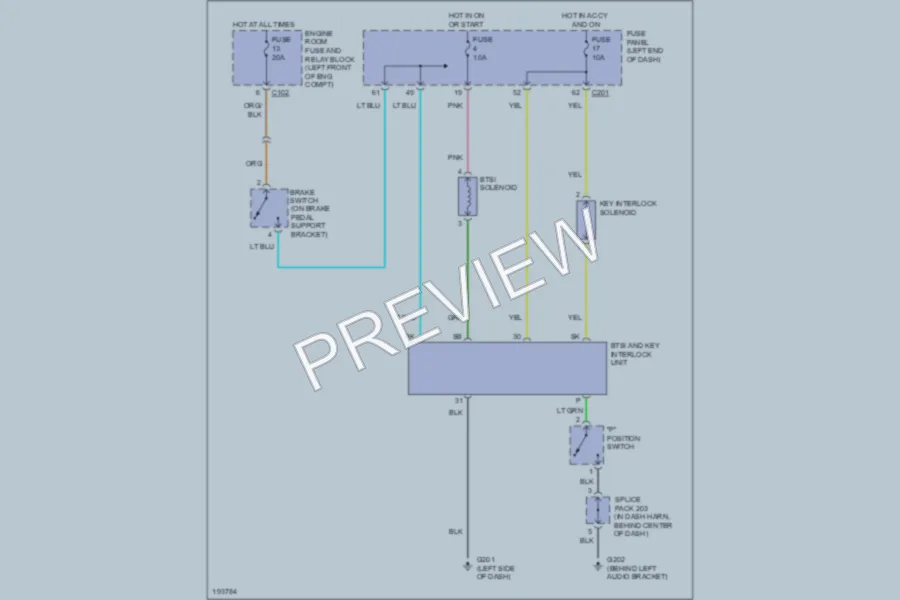 2004 Suzuki Forenza Shift Interlock wiring diagram preview
