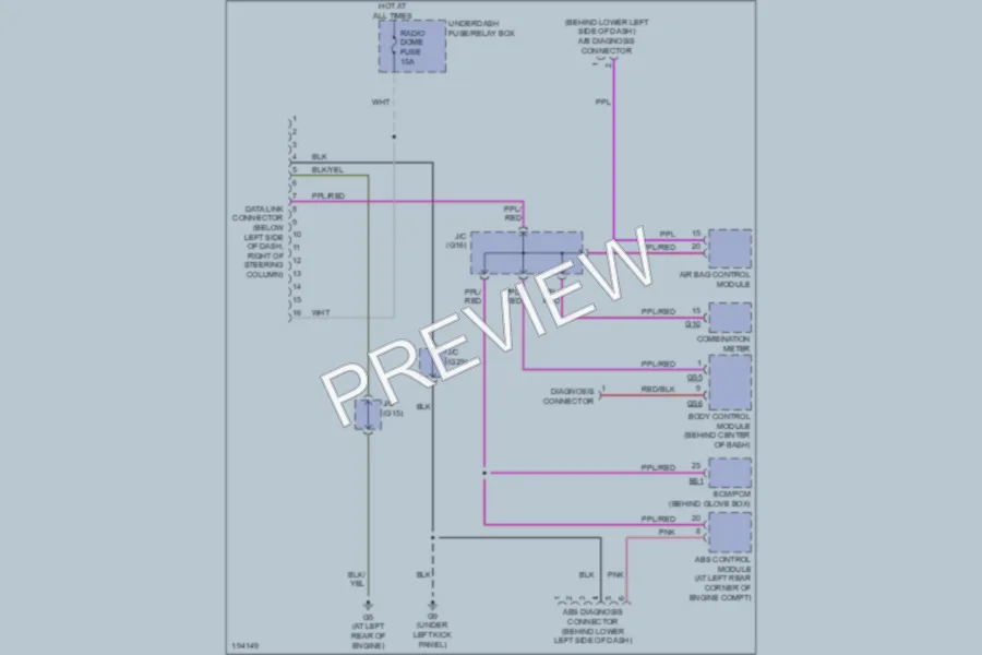 2004 Suzuki GrandVitara Computer Data Lines wiring diagram preview