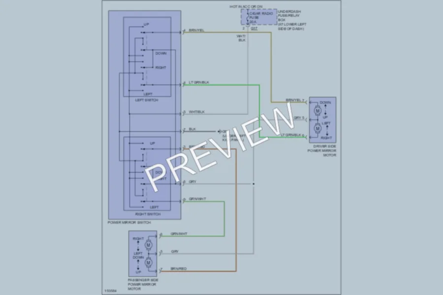 2004 Suzuki VitaraV6 Power Mirrors wiring diagram preview