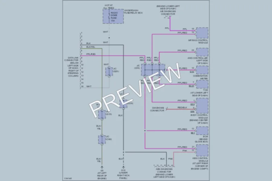2004 Suzuki XL7 Computer Data Lines wiring diagram preview