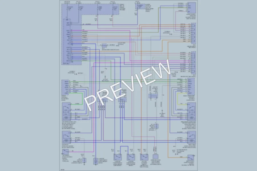 2004 Toyota Avalon Power Door Locks wiring diagram preview