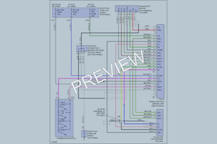 2004 Toyota LandCruiser Electronic Power Steering wiring diagram preview