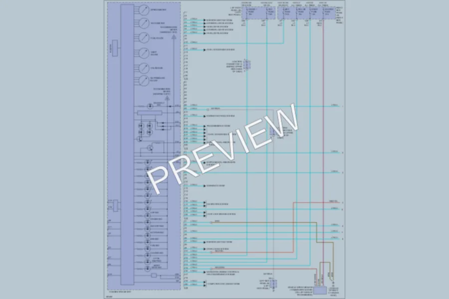 2004 Toyota LandCruiser Instrument Cluster wiring diagram preview