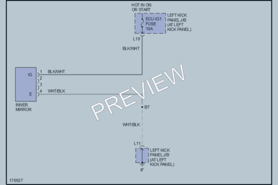 2004 Toyota LandCruiser Power Mirrors wiring diagram preview