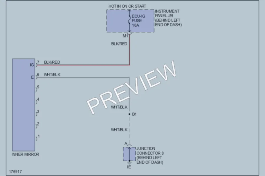 2004 Toyota Sequoia Power Mirrors wiring diagram preview
