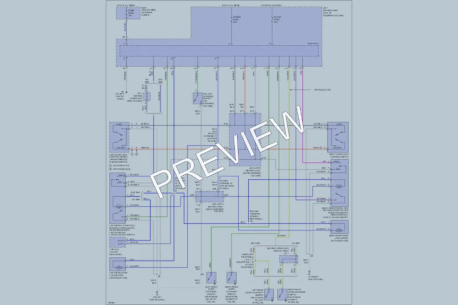 2004 Toyota Tacoma Power Door Locks wiring diagram preview