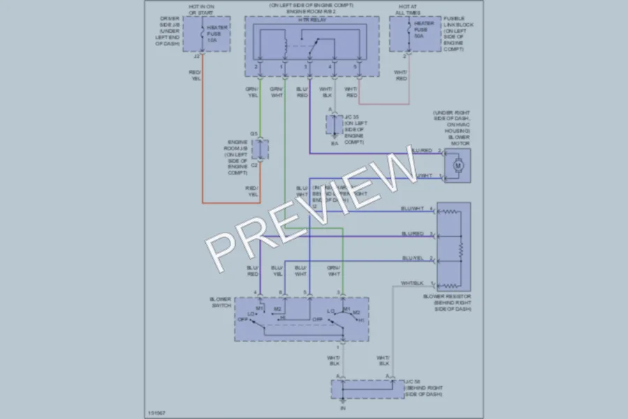 2004 Toyota Tundra Air Conditioning wiring diagram preview