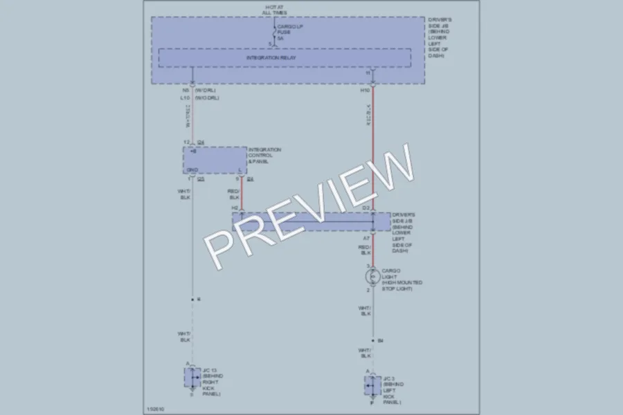 2004 Toyota Tundra Interior Lights wiring diagram preview