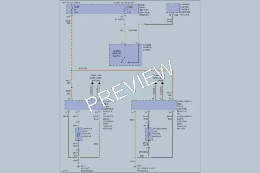 2004 Volkswagen NewBeetle Defoggers wiring diagram preview