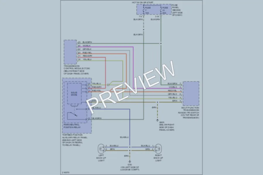 2004 Volkswagen NewBeetle Exterior Lights wiring diagram preview