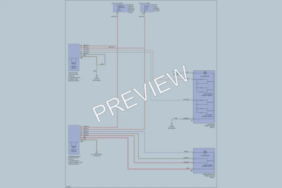 2004 Volkswagen NewBeetle Power Windows wiring diagram preview