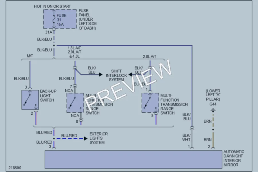 2004 Volkswagen Passat Power Mirrors wiring diagram preview