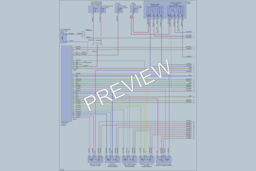 2004 Volkswagen Touareg Air Conditioning wiring diagram preview