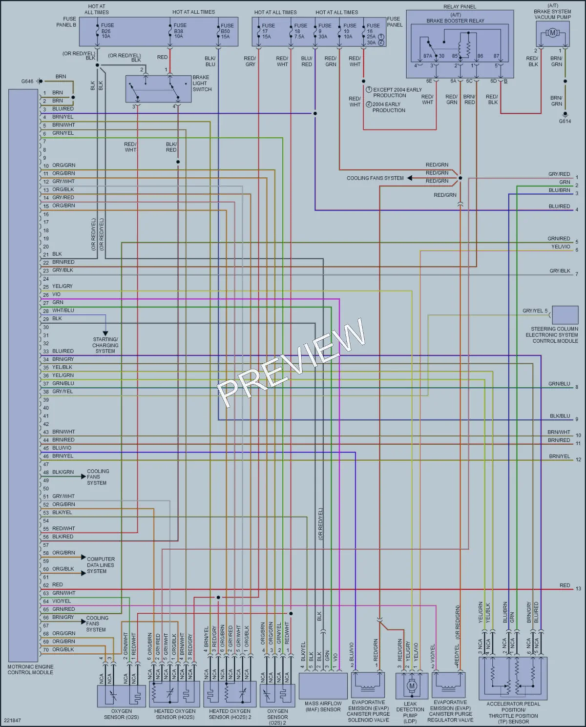 2004 Volkswagen Touareg Engine Performance wiring diagram preview