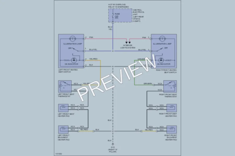 2004 Volvo C70 Power Seats wiring diagram preview