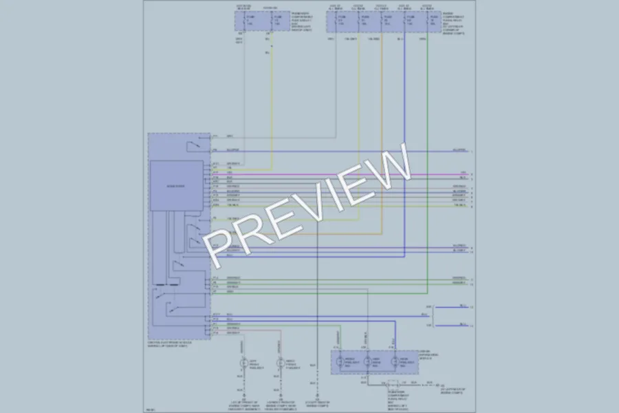 2004 Volvo V40 Headlights wiring diagram preview