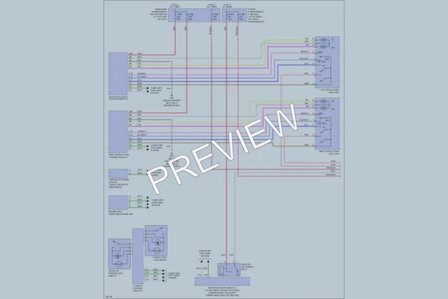 2004 Volvo XC70 Power Door Locks wiring diagram preview
