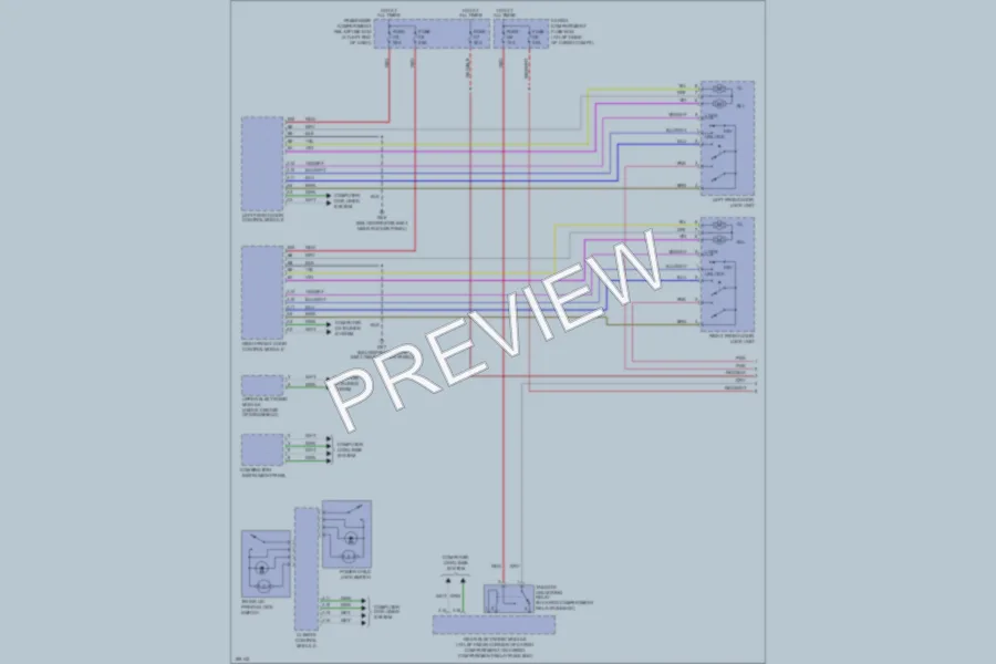 2004 Volvo XC90 Power Door Locks wiring diagram preview