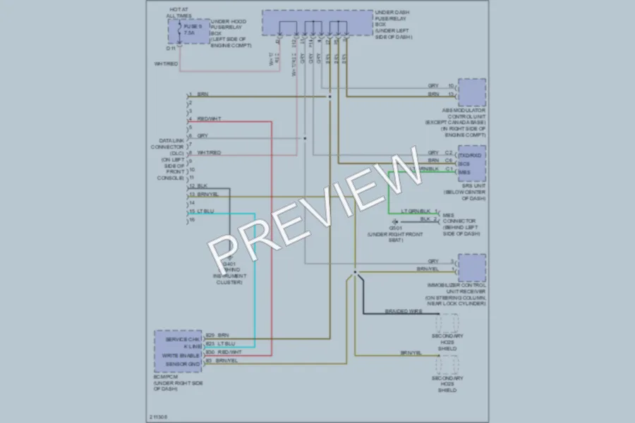 2005 Acura RSX Computer Data Lines wiring diagram preview