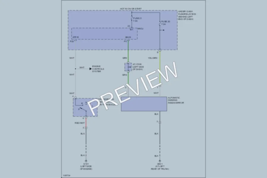 2005 Acura TL Power Mirrors wiring diagram preview