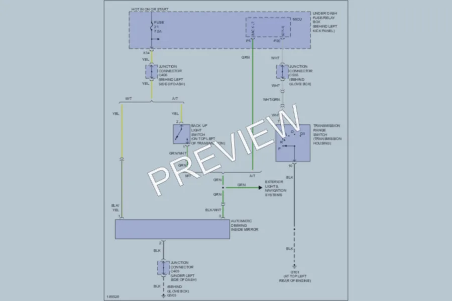 2005 Acura TSX Power Mirrors wiring diagram preview