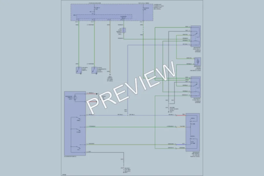2005 Acura TSX Power Top Sunroof wiring diagram preview