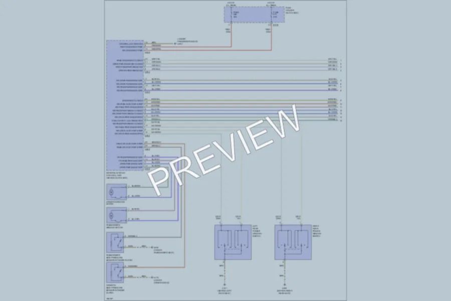2005 BMW 330xi Power Windows wiring diagram preview