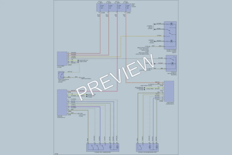 2005 BMW 530i Power Door Locks wiring diagram preview